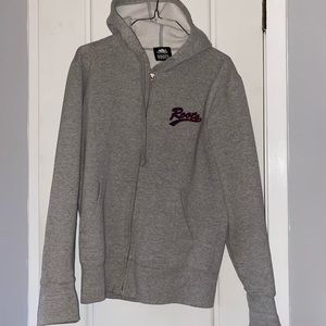 Grey Roots Zip Up Sweater